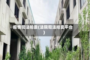 疫情司法拍卖(法院司法拍卖平台)
