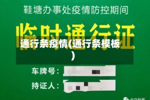 通行条疫情(通行条模板)