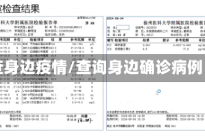 查身边疫情/查询身边确诊病例