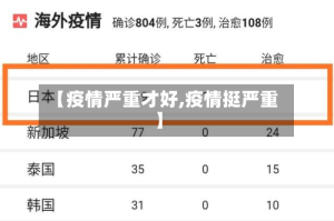【疫情严重才好,疫情挺严重】