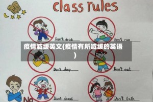 疫情减缓英文(疫情有所减缓的英语)