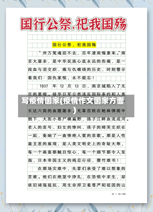 写疫情国家(疫情作文国家方面)-第3张图片
