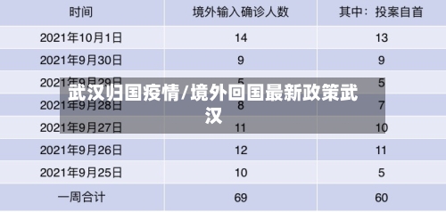 武汉归国疫情/境外回国最新政策武汉-第1张图片