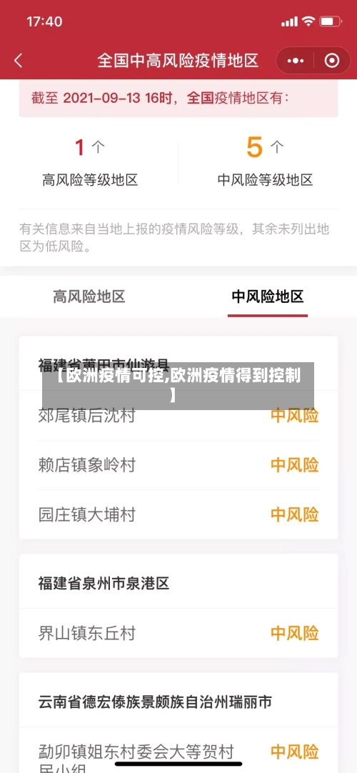 【欧洲疫情可控,欧洲疫情得到控制】-第2张图片