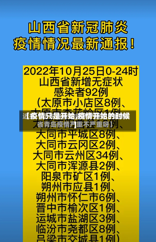 【疫情只是开始,疫情开始的时候】-第1张图片