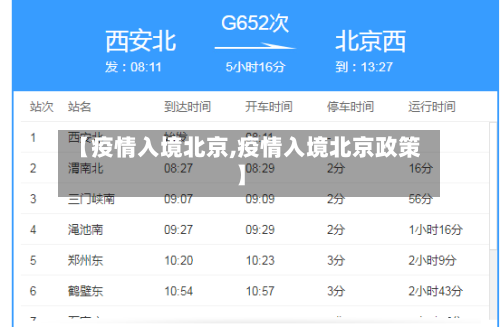 【疫情入境北京,疫情入境北京政策】-第3张图片