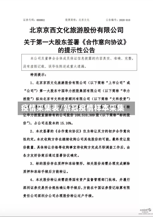 疫情采集表/新冠疫情样本采集-第1张图片